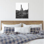 Toile Saguaro noir et blanc Cactus 16x20 (Insitu(Chambre))