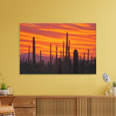 Toile Saguaro, sunset, Saguaro National Park (Insitu(Salon))