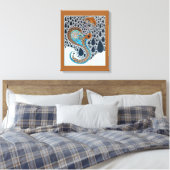 Toile Sahara Pearls Tribal Exotic Peacock (Insitu(Chambre))