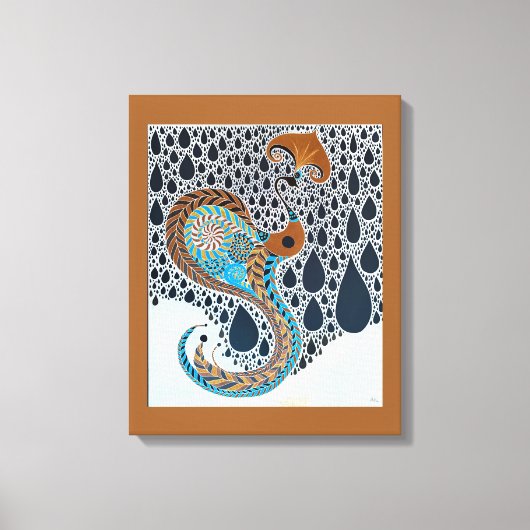 Toile Sahara Pearls Tribal Exotic Peacock (Recto)