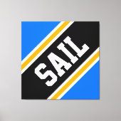 Toile SAIL Bright Blue Orange Black Orange White Stripes (Recto)