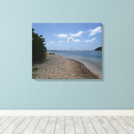 Toile Sailboat à la distance de St Thomas (Insitu (Plancher de Bois))