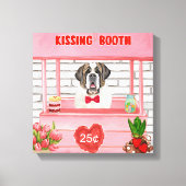 Toile Saint Bernard Chien Saint Valentin Booth de baiser (Recto)