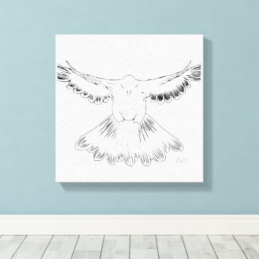 Toile Saint Esprit Dove Conception Comic Style No 4 Noir (Insitu (Plancher de Bois))