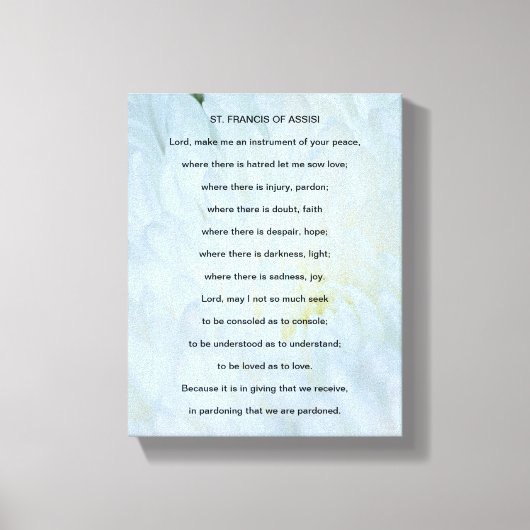 Toile Saint François d'Assise (Recto)