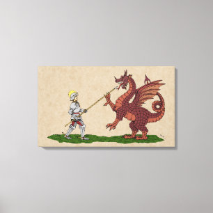 Toile Saint George et le Dragon du XVe siècle