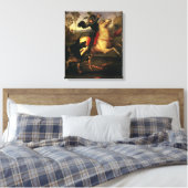 Toile Saint Georges combattant le dragon par Raphaël San (Insitu(Chambre))