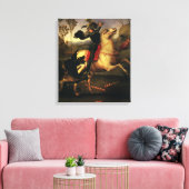 Toile Saint Georges combattant le dragon par Raphaël San (Insitu(Salon))