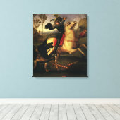 Toile Saint Georges combattant le dragon par Raphaël San (Insitu (Plancher de Bois))