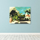 Toile Saint-Georges médiéval et le Dragon (Insitu (Plancher de Bois))