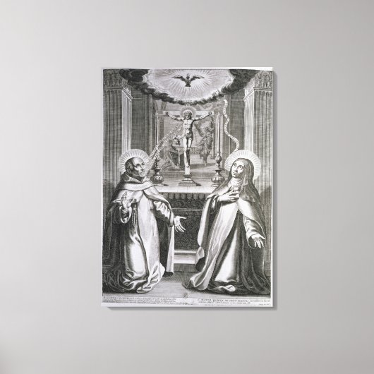 Toile Saint Jean de la Croix et Sainte Thérèse d'Avila (Recto)