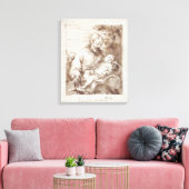 Toile Saint-Joseph with the Sleeping Christ Child (pen & (Insitu(Salon))