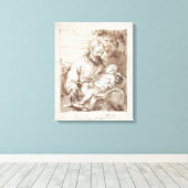 Toile Saint-Joseph with the Sleeping Christ Child (pen & (Insitu (Plancher de Bois))