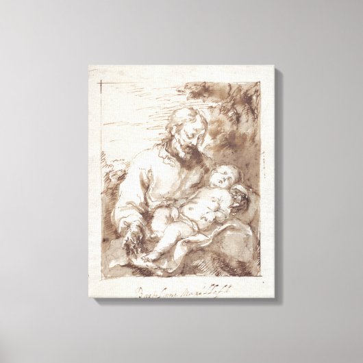 Toile Saint-Joseph with the Sleeping Christ Child (pen & (Recto)