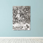 Toile Saint Michel et le Dragon, d'un latin (Insitu (Plancher de Bois))