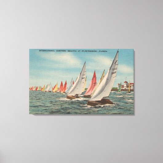 Toile Saint-Pétersbourg, FL - Vue de la région de la fou (Recto)