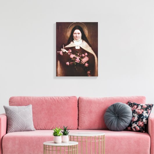 Toile Saint Thérèse de Lisieux Image de Dévotion. (Insitu(Salon))
