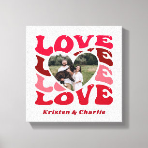 Toile Saint Valentin Love Couple Photo personnalisée