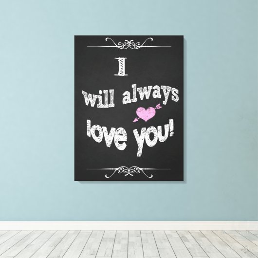 Toile Saint-Valentin, Mariage Canvas Chalkboard Art (Insitu (Plancher de Bois))