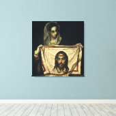 Toile Saint-Veronica avec le Saint-Suaire (Insitu (Plancher de Bois))