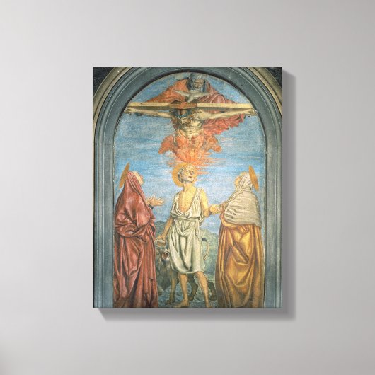 Toile Sainte Trinité avec Saint Jérôme (fresque) (Recto)