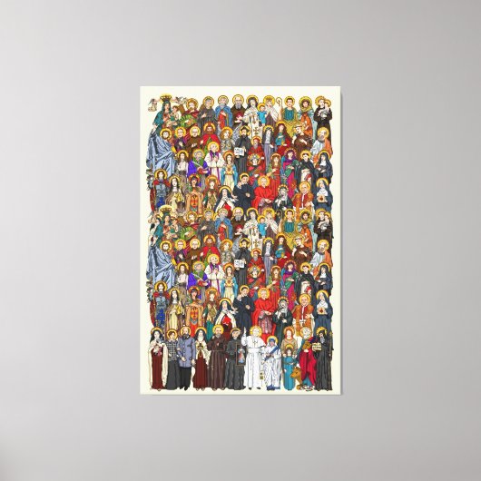 Toile Saints, All saints, Catholic Saints (Recto)