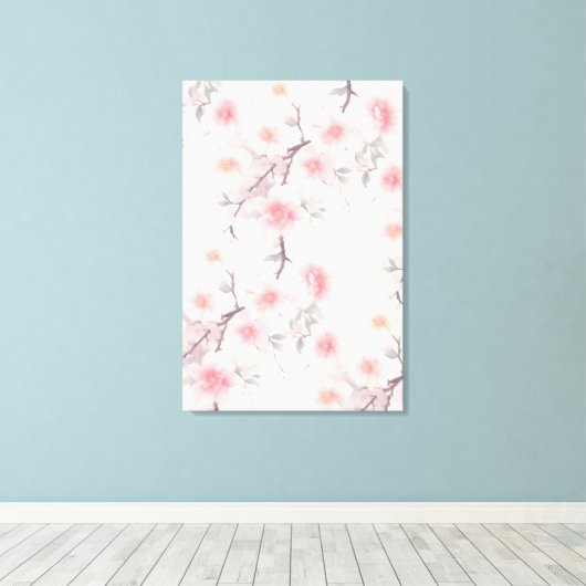 Toile Sakura, fleurs de cerisiers (Insitu (Plancher de Bois))
