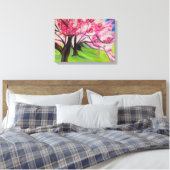 Toile Sakura Japonaise Cherry Blossom aquarelle art (Insitu(Chambre))
