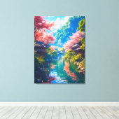 Toile Sakura Utsuru Seiryū  (Insitu (Plancher de Bois))