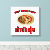 Toile Salade de Papaya épicé [Tam Mak Hung] Dialecte Isa (Insitu (Plancher de Bois))