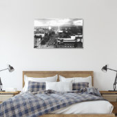 Toile Salem, OR Vue de la ville à partir d'une photo aér (Insitu(Chambre))