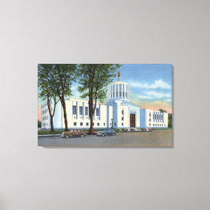 Toile Salem, Orégon - vue de bâtiment de capitol d'ét