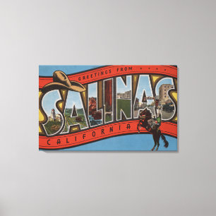 Toile Salinas, Californie - Scènes de grandes lettres -