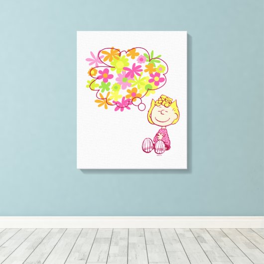 Toile Sally pense aux fleurs (Insitu (Plancher de Bois))