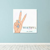 Toile salon holographique ongle femme main nails technic (Insitu (Plancher de Bois))