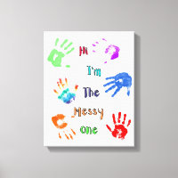 Salut, je suis The Messy One - Paint Handprints