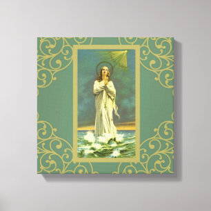 Toile Salut Mary Star de la Mer Ave Maris Rosary