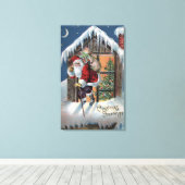 Toile Salutation de NoëlFenêtre Escalade de Noël (Insitu (Plancher de Bois))