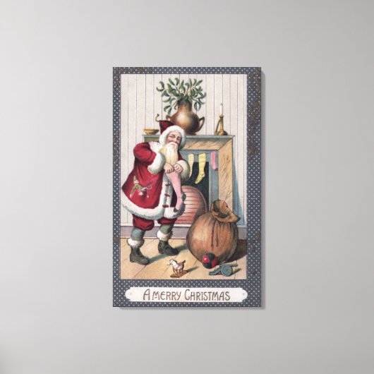 Toile Salutation de NoëlLe Père Noël (Recto)