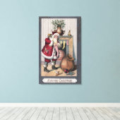 Toile Salutation de NoëlLe Père Noël (Insitu (Plancher de Bois))