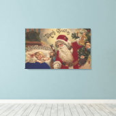 Toile Salutation de NoëlOrnements de repos du Père Noël (Insitu (Plancher de Bois))