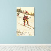 Toile Salutation de NoëlPatinage de Noël (Insitu (Plancher de Bois))