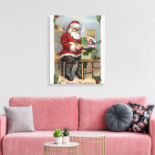 Toile Salutation de NoëlPeinture de Santa (Insitu(Salon))