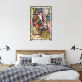 Toile Salutation de NoëlPère Noël avec cadeauxHolly (Insitu(Chambre))