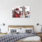 Toile Salutation de NoëlPère Noël et téléphone (Insitu(Chambre))