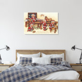 Toile Salutation de NoëlPetits enfants sur le pupitre (Insitu(Chambre))