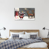 Toile Salutation de NoëlSanta et Chimney (Insitu(Chambre))