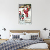 Toile Salutation de NoëlSanta Parler aux enfants (Insitu(Chambre))