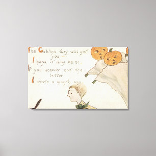 Toile Salutation HalloweenFantômes Jack-O-Lanterne