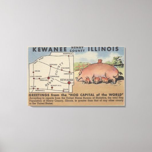 Toile Salutations de la capitale mondiale du porc (Recto)